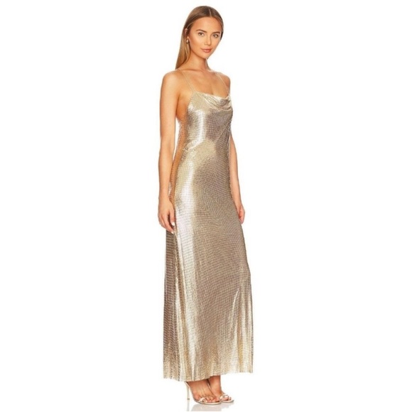 Alice + Olivia Harmony chainmail maxi slip dress NEW - Picture 4 of 13